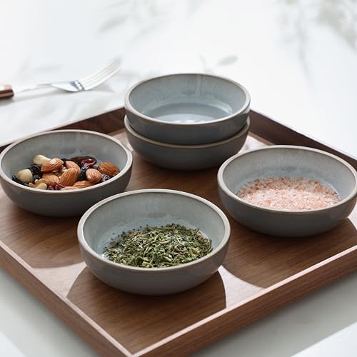famiware Ceramic Soy Sauce Dish, 3oz Dipping Bowls Set of 6, Light Blue - color: Light Blue, style: Nature