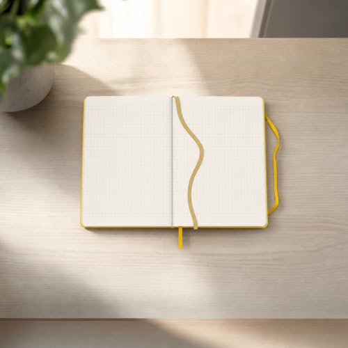 LEUCHTTURM1917 - Notebook Hardcover Medium A5-251 Numbered Pages for Writing and Journaling (Sunflower, Squared) - color: Sunflower, style: Squared