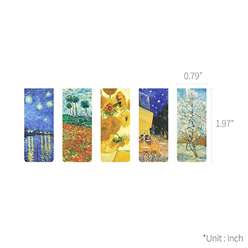 Monolike Magnetic Bookmarks Vincent Van Gogh ver.2, Set of 5 - color: Vincent Van Gogh Ver.2