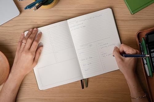 Anecdote Planner w/ 2026-2027 Calendar Yearly Planner Vegan Leather Cover - color: Camel