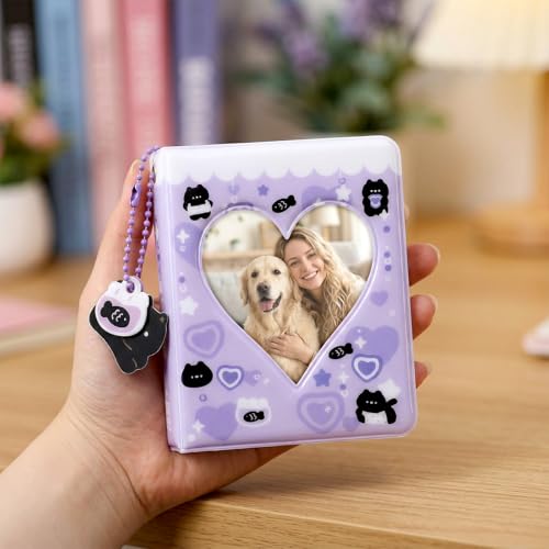 Photocard Binder Heart Hollow Album Card Binders 40 Card Slots