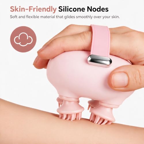 Electric Scalp Massager, Head Massager for Neck Body Stress Relax - color: Soft Pink