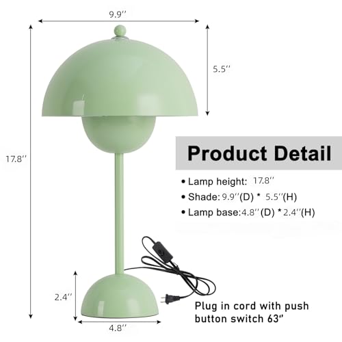 Creative Mid-Century Modern Bud Table Lamp for Home&Office, Rust Red - color: Rust Red