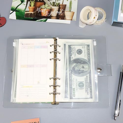 Clear A6 Budget Binder Planner Cover Shell Protector - color: Clear A6