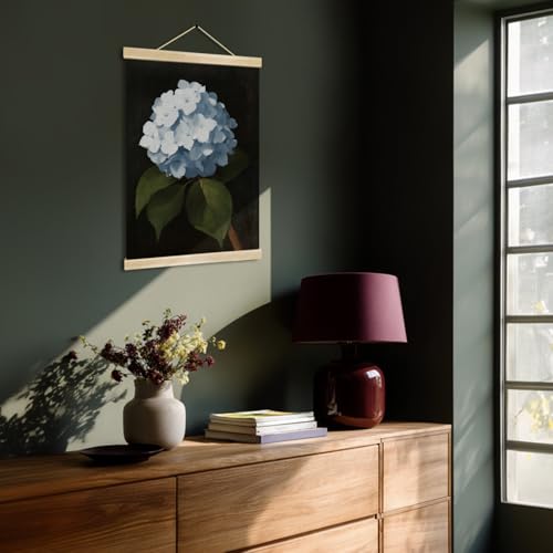 You found a duck Vintage Blue Hydrangea Poster Wall Art Decor,Retro Hydrangea Wall Art,Flower Linen Hanging Poster for Bedroom Living Room Office, Farmhouse18.5X14inch (HD016) - color: HD016