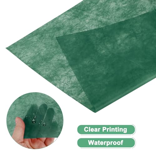 M METERXITY 76-Sheet Korean Cotton Wrapping Flower Paper, 11.8 Inch/ 30cm Waterproof Floral Wrapping Cotton Paper for Bouquets/Gift Packaging [Dark Green] - color: Dark Green