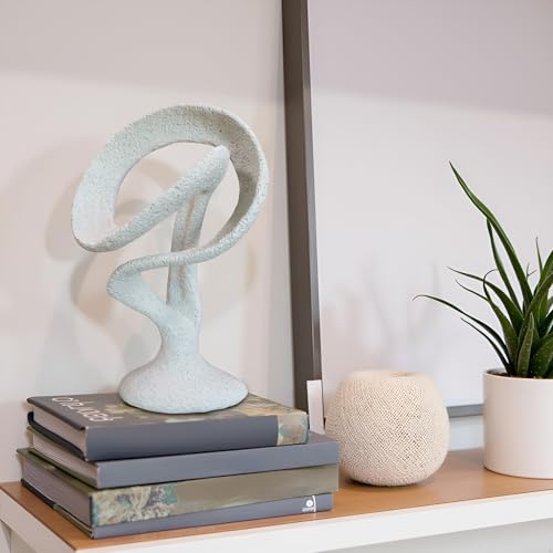 12" Modern Musical Note Decorative Sculpture, Abstract Musical Note Trophy Sculptures,Home Decor,Coffee Table Statues,Shelf Top Decor Aesthetics,Dining Living Room Desk Decor - color: 12"light Gray-round Bottom