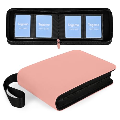 2 Pocket Mini Card Binder - Small Trading Card Album with Zipper,80 Pockets PU Leather Holder, Side-Loading Small TCG Binder for Standard Anime & Sports Cards - color: Pink, size: 2-Pocket