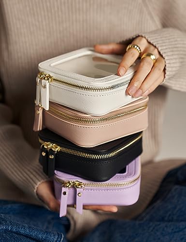 Popvibe Small Clear Makeup Bag for Purse, Travel Cosmetic Case, White, Mini - color: White, style: Mini Chic