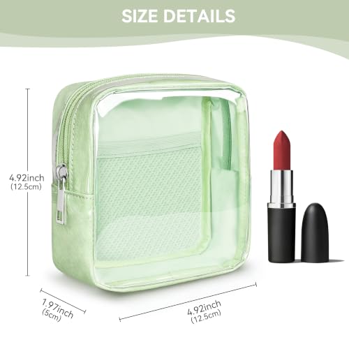 WLLWOO Clear Makeup Bag Mini Cosmetic Pouch Travel Toiletry Organizer - color: 1pcs-Mini-Mint Green
