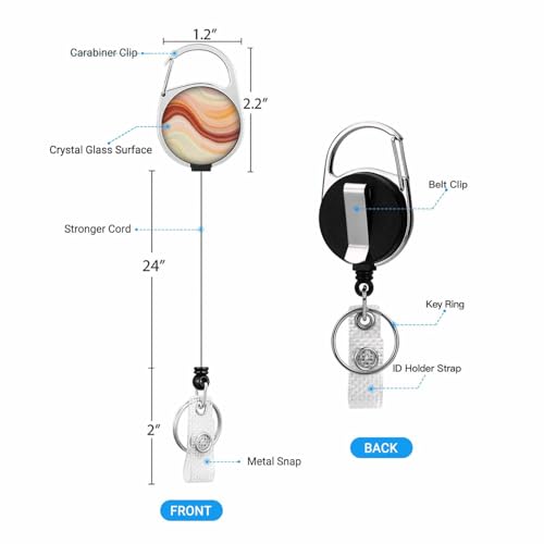 ID Badge Holder Marble Texture Badge Holder with Lanyard Red Marble Pattern Badge Holder for Workplaces Events Schools - color: Marble Texture-01