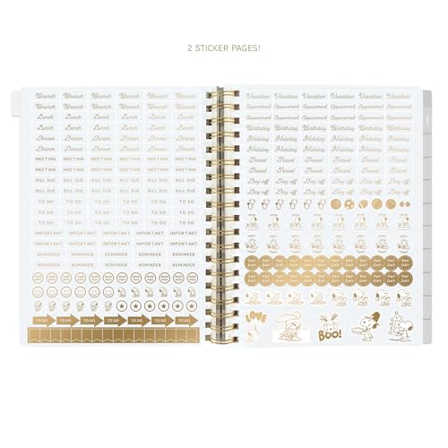 Graphique Peanuts 18 Month Planner, July 2026 – Dec. 2027, Hardbound Spiral Planner with Monthly Tabs, Holidays & Reminder Stickers, 6 x 8 - color: Peanuts