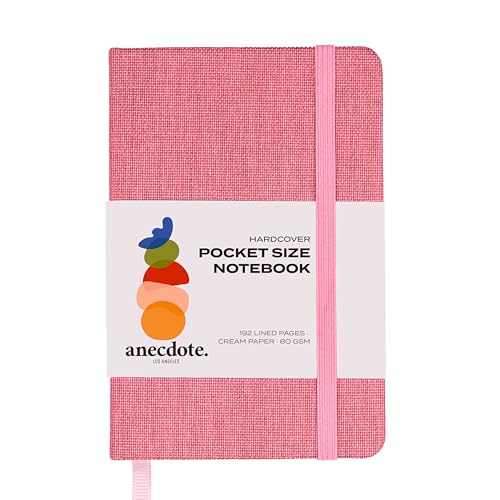 ANECDOTE. Journal, Small Notebook (5.5"x3.5" Pocket Size) 192 Lined Pages - color: Blossom Pink, size: 5.5" x 3.5"