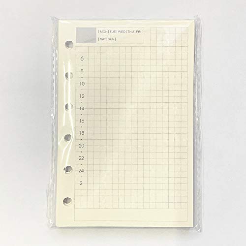 A7 Planner Refill, A7 Agenda Refill Daily Plan for Compatible with Filofax,6 Hole/100gsm, Time Table Notebook Insert Paper for 6 Rings Binder, 4.84 x 3.23'', Harphia - color: Daily Plan, size: A7