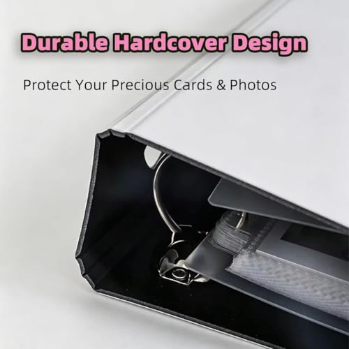 Kpop Photocard Binder 2 Pack - Holds 400 Cards, 100 Pockets per Binder (Each Pockets Holds 2 Cards), 2.5"x3.5" Small Card Album Collection Book, Top-Loading Sleeves for Trading Cards, Black & White - color: Black & White
