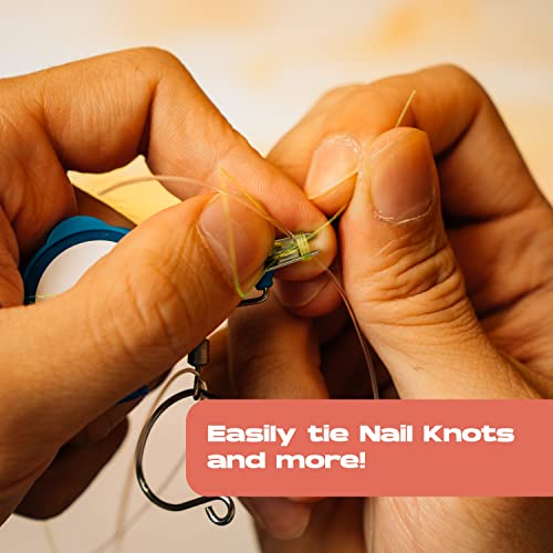 HOOK-EZE Fishing Knot Tying Tool | Protect from Fish Hooks | Tie Fishing Knots Easily | Cool Gadgets for Fishermen | Ice Fly Fishing | Fishing Accessories for Beginner Anglers | Nail Knot Tool - color: Green, style: Nail Knot