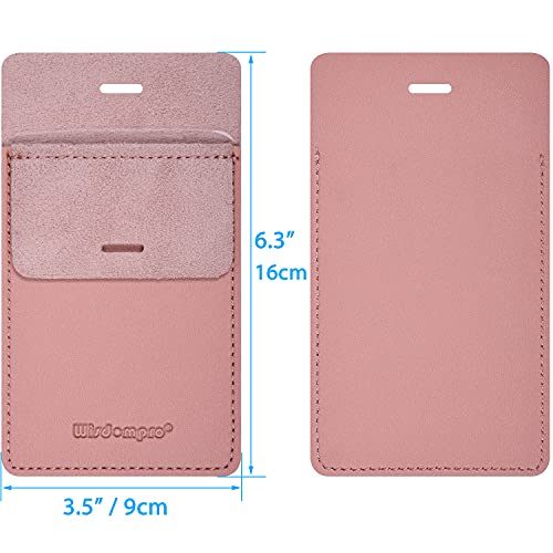 Wisdompro Pocket Protector, 3 Pack PU Leather Heavy Duty Pen Holder Pouch - color: Pink