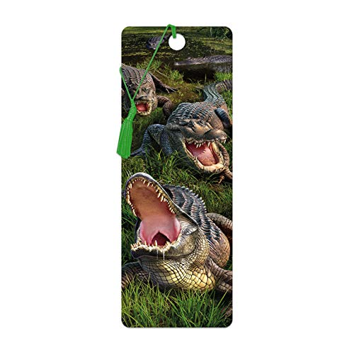 3D LiveLife Alligator Bookmark - Gator Bog Lenticular Page Marker - color: Gator Bog
