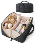 BAGSMART Travel Makeup Bag, Large Capacity Cosmetic Organizer for Women - color: Black