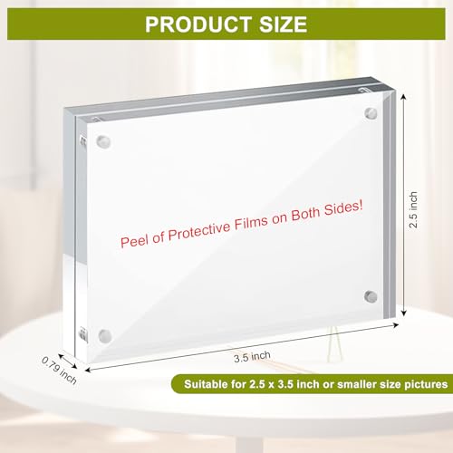 10 Pack Mini Acrylic Picture Frames 2.5 x 3.5 Inch