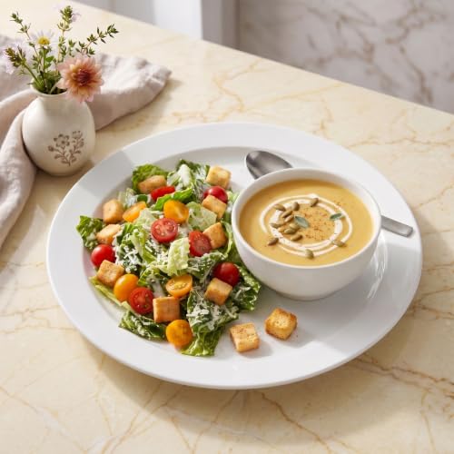 10 oz White Dessert Bowls, Small Ceramic Bowls Set of 6, 4.5 in Cute Bowls - size: 4.5 Inches, 10 Ounces