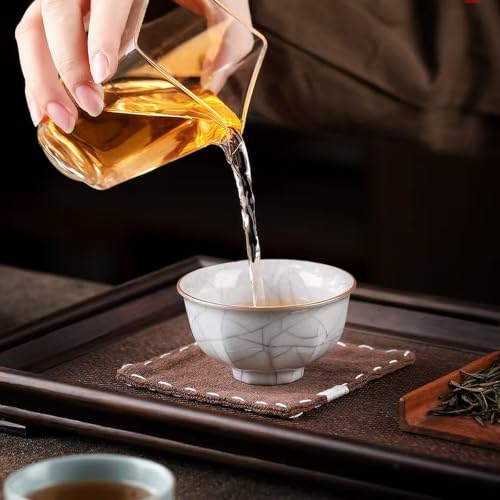 Ceramic Tea Cup, Chinese Kung Fu Tea Set, Japanese Cup, Gift Box Packaging for Birthday, Father's Day, Christmas (5 Color-Special-Cup) - color: 5 Color-Special-Cup