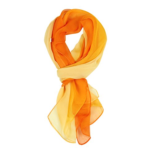 PANTONIGHT Long Chiffon Sheer Scarf Gradient Shaded Colors Lightweight Scarf For Womens - color: Color 083