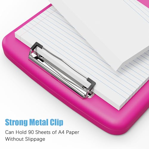 Hongri Clipboard with Storage with Pencil Case, 8.5 x 11 Storage Clip Board - color: Red
