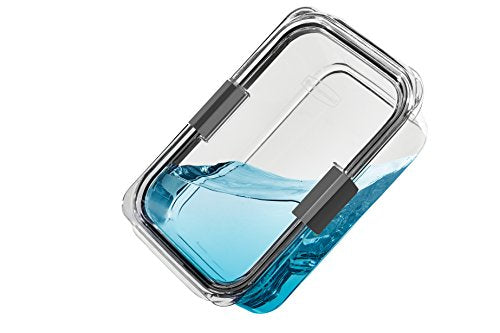 Rubbermaid Brilliance Large Food Storage Container, 9.6 Cup, BPA-Free, Leak-Proof, Clear - size: 9.6 cup