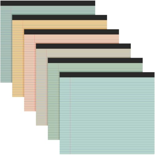 Lincia 6 Pcs Legal Pads Landscape Notebook, Earth Colors - color: Earth Colors