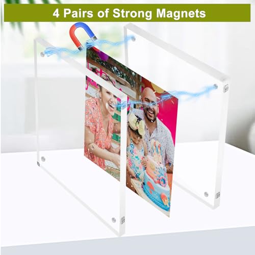 8 Pack 4X4 Inch Acrylic Picture Frames - size: 4X4