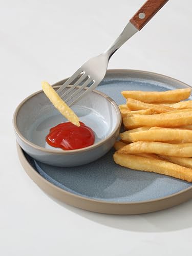 famiware Ceramic Soy Sauce Dish, 3oz Dipping Bowls Set of 6, Light Blue - color: Light Blue, style: Nature