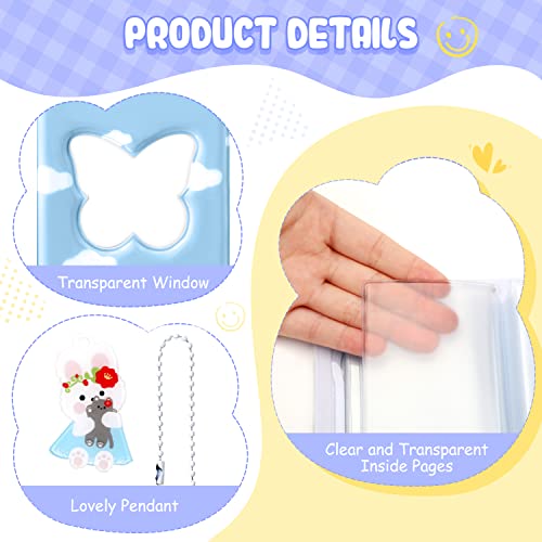 3 Inch Kpop Photocard Binder, Blue Butterfly, Polyvinyl Chloride, 20 Pockets, 4.33 x 3.15 x 1.18 Inches - color: Blue Butterfly