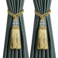 2 Pack Curtain Tiebacks with Tassel, Gold - color: Gold, size: 2