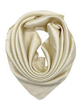 YOUR SMILE Silk Feeling Scarf Women's Fashion Pattern & Solid Color Large Square Satin Headscarf - color: 332