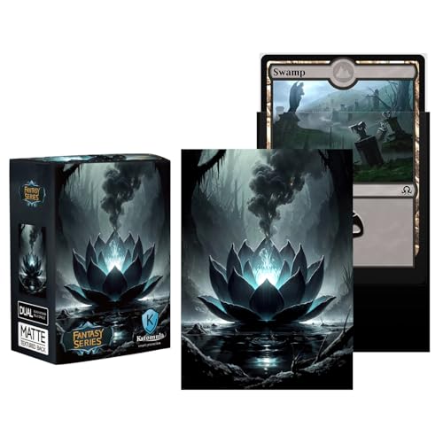 Katomula 100 MTG Card Sleeves with 100 Inner Sleeve, Textured Back Art Sleeves, Fit Standard Size Cards- Swamp Louts - color: Swamp Louts