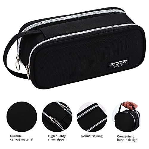 Dugio Large Pencil Case Organizer Big Pencil Pouch for Boys Kids Black - color: B-Black
