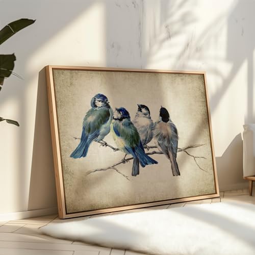Poster Master Blue Birds On Branch Poster - Bird Print - Watercolor Art - Minimal Art - Gift for Men, Women & Animal Lover - Aesthetic Decor for Living Room or Kid's Room - 8x10 UNFRAMED Wall Art - color: Style-13, size: 8"L x 10"W