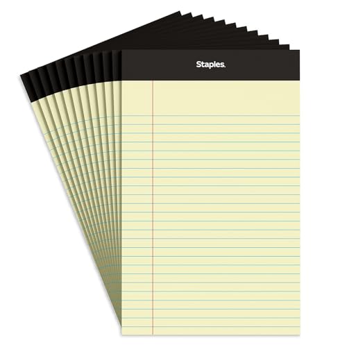 TRU RED Legal Pads, 5x8 Inch, Narrow Ruled, Canary, 12-Pack - style: Canary