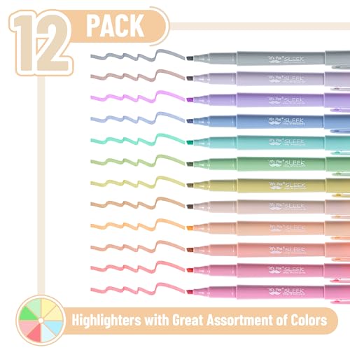 Mr. Pen- Highlighters, 12 Pack, Pastel Colors, Chisel Tip, Quick-Dry - color: Pastel, size: 12 Pack