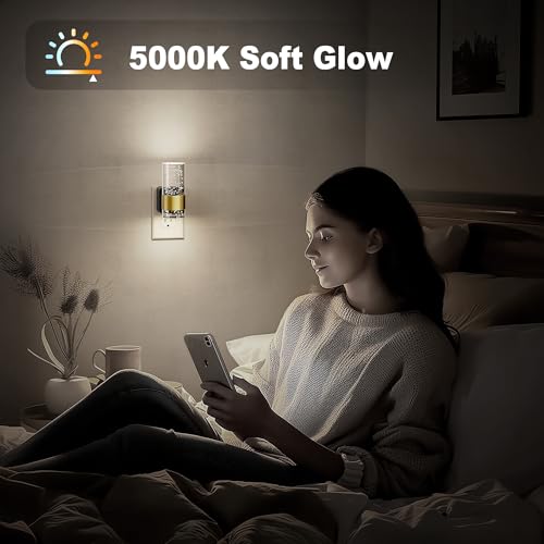 JandCase Night Light, Night Lights Plug into Wall, Dimmable LED Night Light - color: Gold-5000K, size: 1 Pack