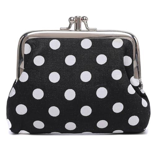 Cute Floral Buckle Coin Purses Vintage Pouch Kiss-lock Change Purse Wallets… - color: 30