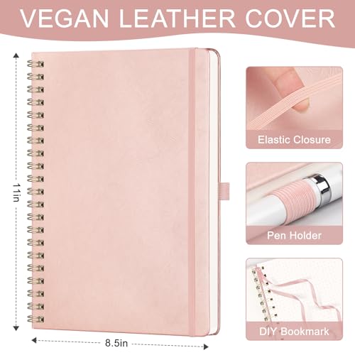 AHGXG Dotted Journal, 110 Pages, A4 (8.5" x 11") - color: Rose Gold, style: A4-Dotted