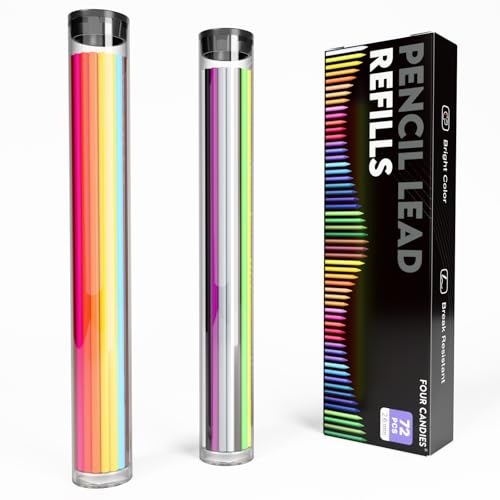 Four Candies 2.6MM Color Lead, 36 Color Pencils Refills 72 PCS - color: Multicolor Refills