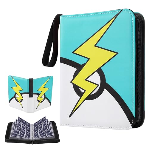 9 Pocket Trading Card Binder, Portable Card Collection for Standard Cards - color: B Blue, size: 9-Pocket