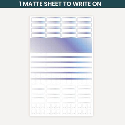 bloom daily planners Metallic Calendar Essentials Planner Stickers - 8 Sheets, 1629 Stickers Per Pack! - Shiny Aesthetic Monthly Headings, Dates, Icons, Etc. - Iridescent Foil - color: Iridescent Foil