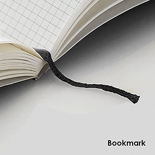 myPAPERCLIP Limited Edition A5 Checks/Square Grid Notebook | 192 Pages, 100 GSM, Soft Cover, A5 (5.83 × 8.27 in) | Flat Lay | Bookmark & Elastic Closure | Ruby - color: Ruby, style: Checks
