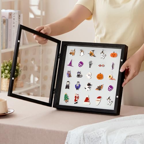11x11 Black Deep Shadow Box Picture Frame with HD Clear Glass - color: Black, size: 11x11