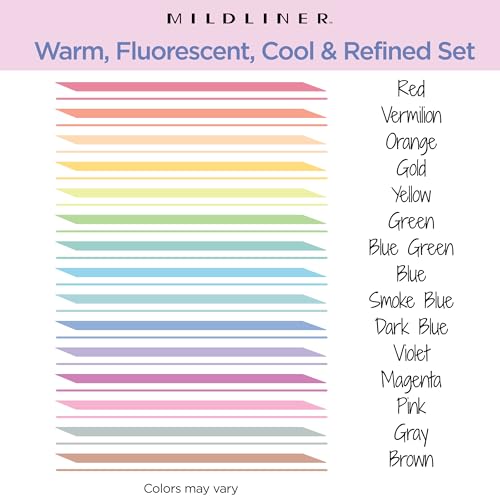 Zebra Pen MILDLINER No Bleed Highlighter, Assorted Colors, Dual Tip, 15-Pk - color: Assorted D, size: 1 Count (Pack of 15)
