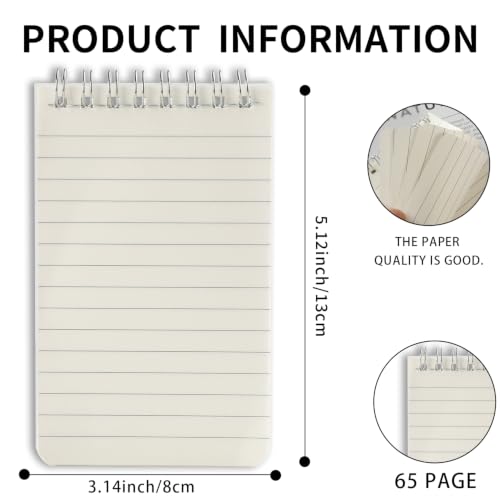 Pocket Notebook Mini Notepad Small Spiral Notebooks 3X5Inch(6-lucency) - size: 6-lucency